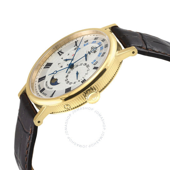 Gv2 By Gevril, Maestro Quartz Moon Phase Silver Dial Men's Watch