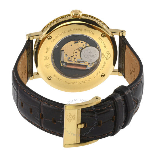 Gv2 By Gevril, Maestro Quartz Moon Phase Silver Dial Men's Watch