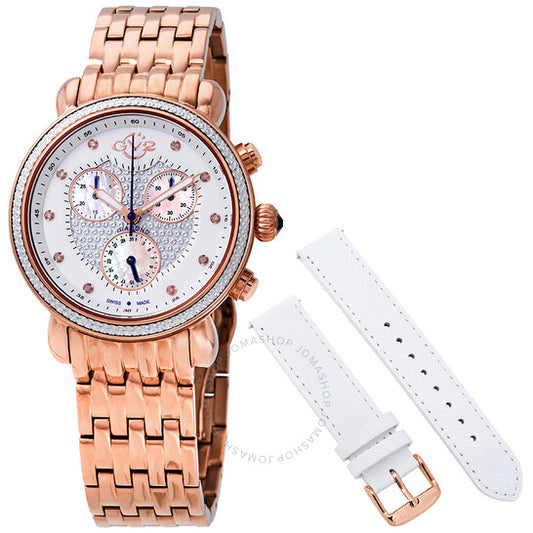 Gv2 من جيفريل، ساعة مارسالا كرونوغراف مرصعة بالألماس والكريستال للسيدات