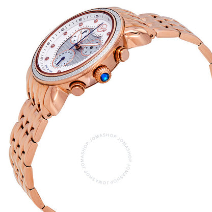 Gv2 من جيفريل، ساعة مارسالا كرونوغراف مرصعة بالألماس والكريستال للسيدات