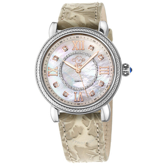 Gv2 By Gevril, Marsala Diamond Mother of Pearl Dial Ladies Watch