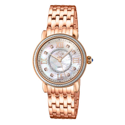 Gv2 By Gevril, Marsala Diamond Mother of Pearl Dial Ladies Watch
