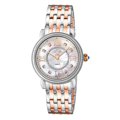 Gv2 By Gevril, Marsala Diamond Mother of Pearl Dial Ladies Watch