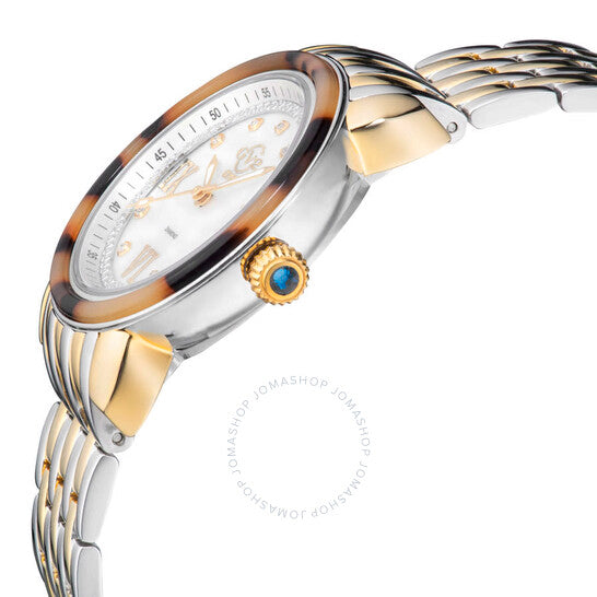 ساعة Gv2 من جيفريل، كوارتز سلحفاة مارسالا للسيدات، مرصعة بالألماس