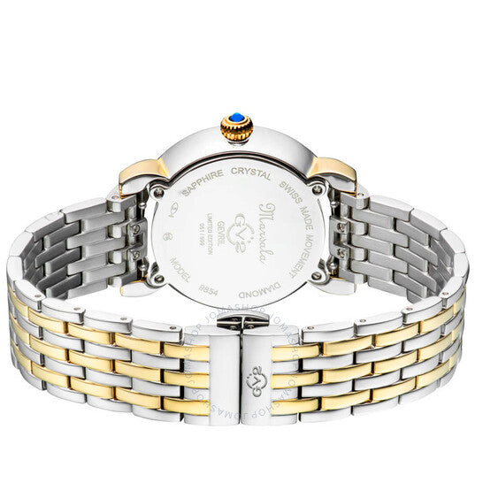 ساعة Gv2 من جيفريل، كوارتز سلحفاة مارسالا للسيدات، مرصعة بالألماس