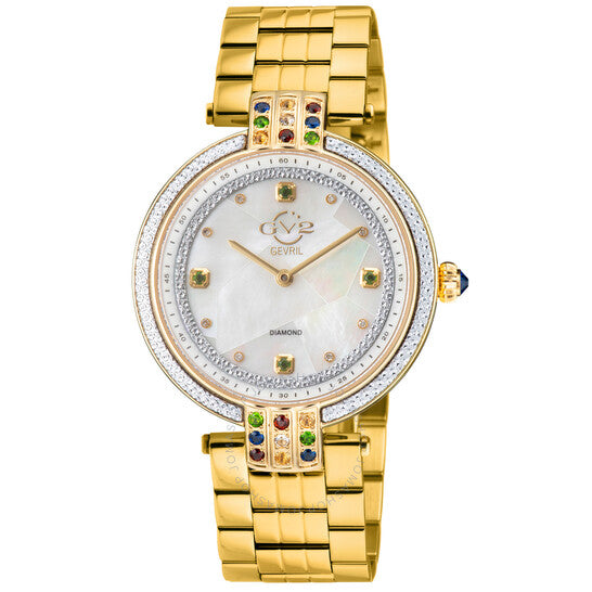 Gv2 By Gevril, Matera Diamond Mother of Pearl Dial Ladies Watch