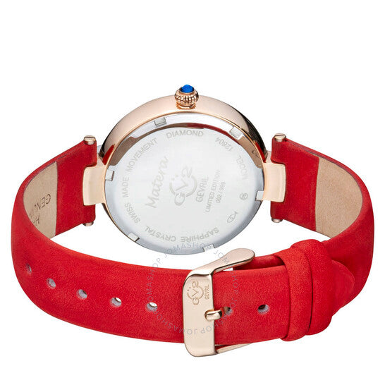 Gv2 By Gevril, Matera Diamond Mother of Pearl Dial Ladies Watch