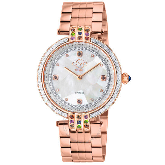 Gv2 By Gevril, Matera Diamond Mother of Pearl Dial Ladies Watch
