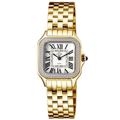 Gv2 By Gevril, Milan Diamond Quartz White Dial Ladies Watch