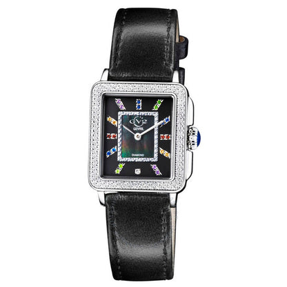 ساعة Gv2 من جيفريل، بادوفا، كوارتز كريمستون، ألماس للسيدات