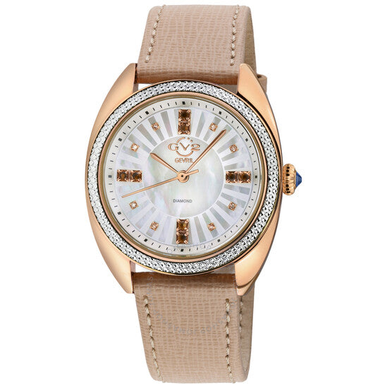 Gv2 By Gevril, Palermo Diamond Mother of Pearl Dial Ladies Watch