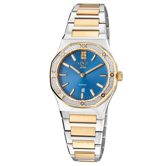 ساعة Gv2 من جيفريل، بالمانوفا، بمينا أزرق للسيدات