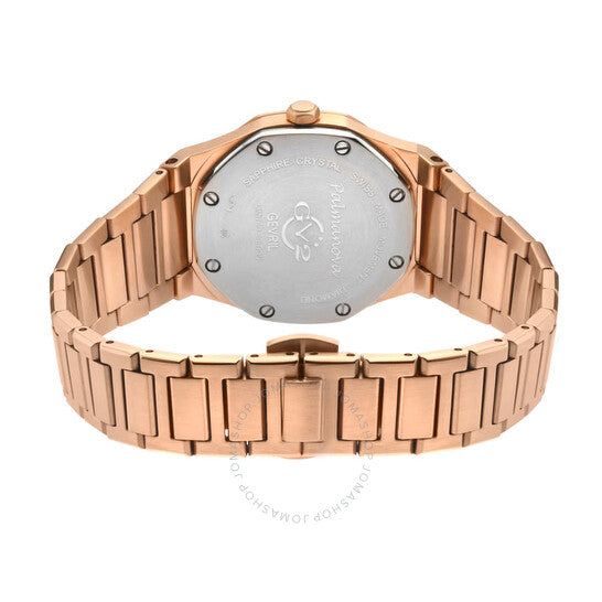 ساعة Gv2 من جيفريل، بالمانوفا كوارتز ألماس بمينا أسود للسيدات