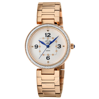 ساعة Gv2 من جيفريل، كوارتز بيمونتي، مينا بيضاء، للسيدات