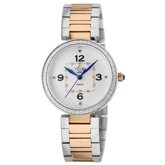 ساعة Gv2 من جيفريل، كوارتز بيمونتي، مينا بيضاء، للسيدات