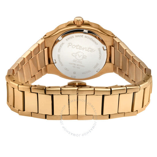 Gv2 من جيفريل، ساعة نسائية كوارتز قوية مرصعة بالألماس