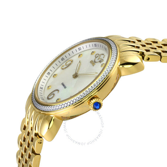 ساعة Gv2 من جيفريل، رافينا، للنساء، بمينا من عرق اللؤلؤ