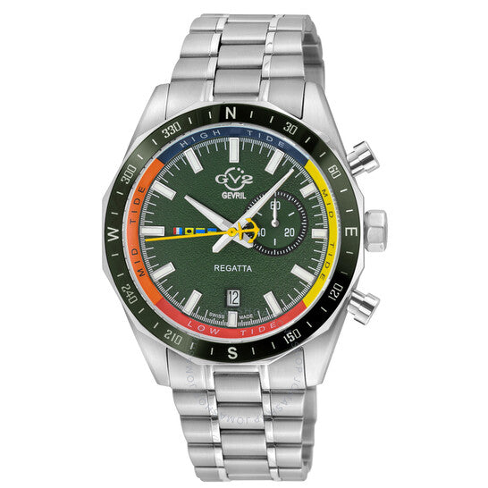 Gv2 By Gevril, Regatta Green Dial Men's Watch