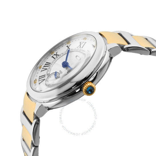 ساعة Gv2 من جيفريل، كوارتز روما، مينا بيضاء، للسيدات