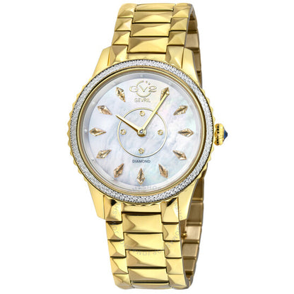 Gv2 By Gevril, Siena Mother of Pearl Dial Quartz Ladies Watch