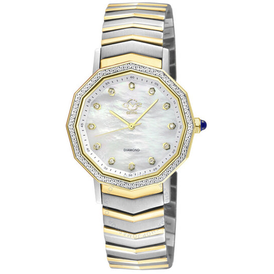 ساعة Gv2 من جيفريل، سبيلو 2، مينا ألماس من عرق اللؤلؤ للسيدات