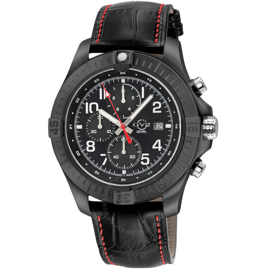 Gv2 By Gevril, T38 Chronograph Quartz Black Dial Men's Watch