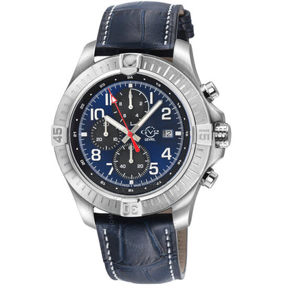Gv2 By Gevril, T38 Chronograph Quartz Blue Dial Men's Watch