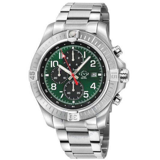 Gv2 By Gevril, T38 Chronograph Quartz Green Dial Men's Watch