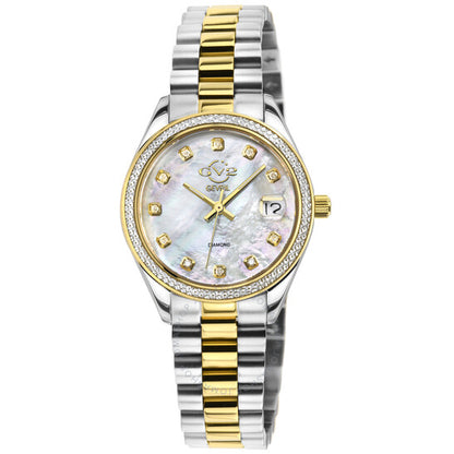 Gv2 By Gevril, Turin Diamond Mother of Pearl Dial Ladies Watch