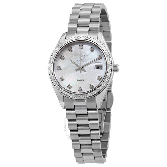 Gv2 By Gevril, Turin Diamond Mother of Pearl Dial Ladies Watch