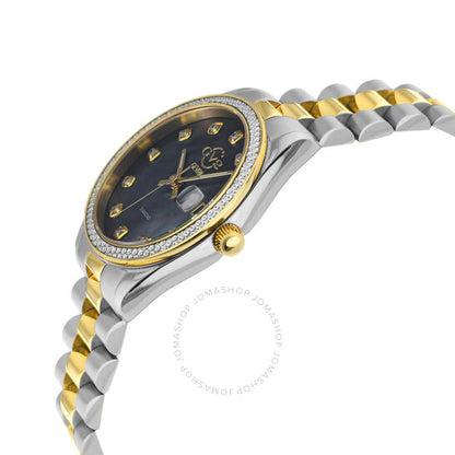 ساعة Gv2 من جيفريل، ساعة تورين كوارتز مرصعة بالألماس للسيدات