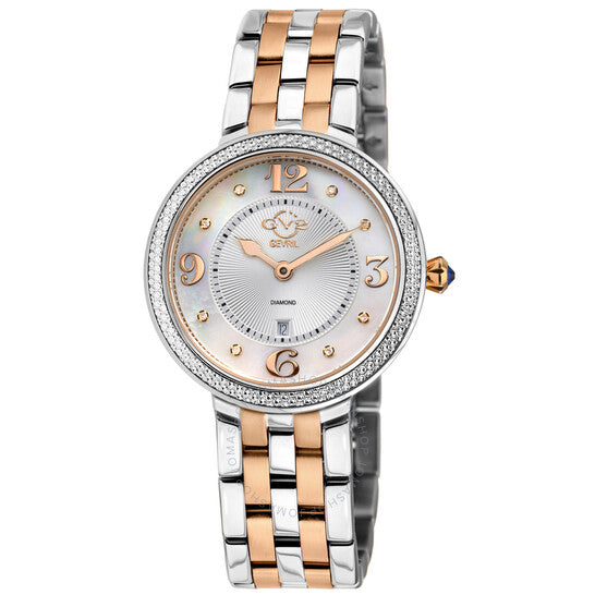 Gv2 By Gevril, Verona Diamond Mother of Pearl Dial Ladies Watch