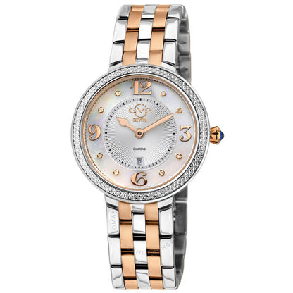 Gv2 By Gevril, Verona Diamond Mother of Pearl Dial Ladies Watch