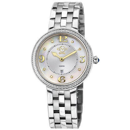 Gv2 By Gevril, Verona Diamond Mother of Pearl Dial Ladies Watch