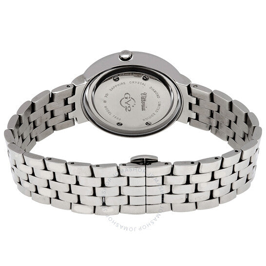 Gv2 من جيفريل، ساعة فيتوريو للسيدات بمينا أبيض ومرصعة بالألماس