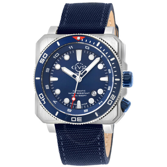 Gv2 By Gevril, XO Submarine Automatic Blue Dial Men's Watch