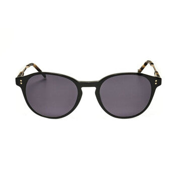 Men's Black Round Sunglasses