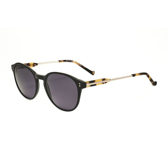 Men's Black Round Sunglasses