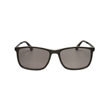 Men's Brown Rectangular Sunglasses