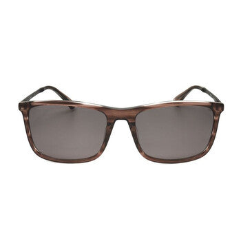 Men's Brown Rectangular Sunglasses