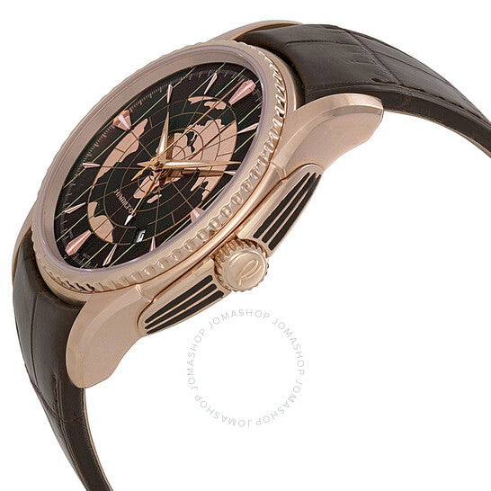 Hamilton, Aquariva GMT Brown Dial Brown Leather Men's Watch