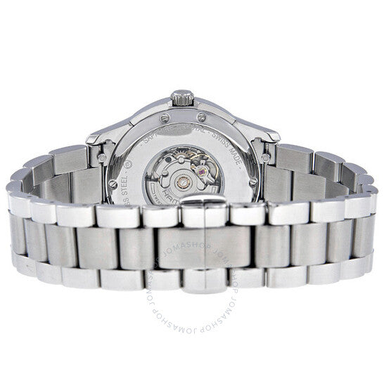 ساعة هاميلتون جازماستر أوتوماتيكية للسيدات بمينا زرقاء