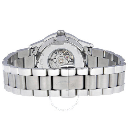 ساعة هاميلتون جازماستر أوتوماتيكية للسيدات بمينا زرقاء