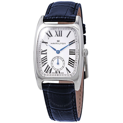 Hamilton, Boulton L Silver Dial Blue leather Ladies Watch