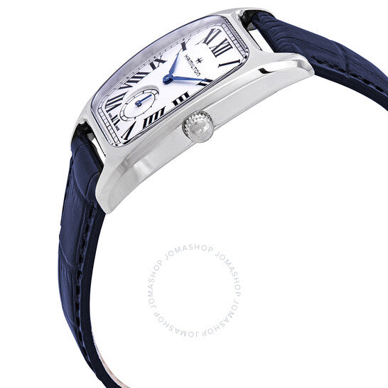 Hamilton, Boulton L Silver Dial Blue leather Ladies Watch