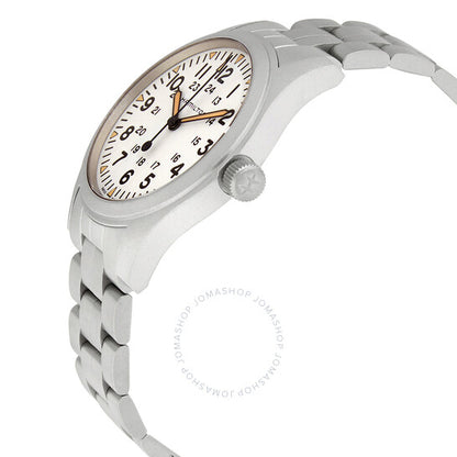 ساعة هاميلتون للرجال، عقارب ميدانية، مينا بيضاء