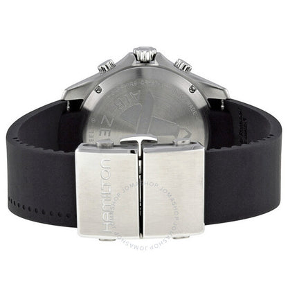 Hamilton, Flight Timer Chronograph Black Dial Rubber Men's Watch