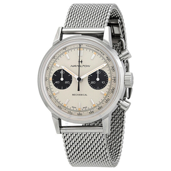 Hamilton, Intra-Matic Chronograph Hand Wind Silver Dial Men's Watch