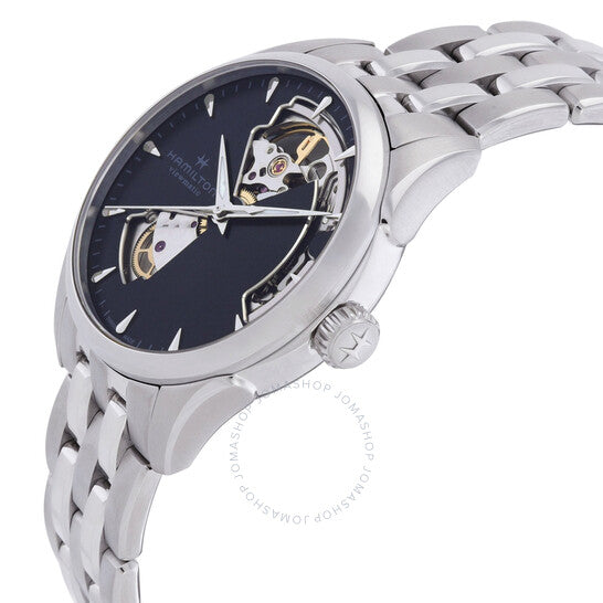 ساعة هاميلتون جازماستر أوتوماتيكية للسيدات بمينا أسود