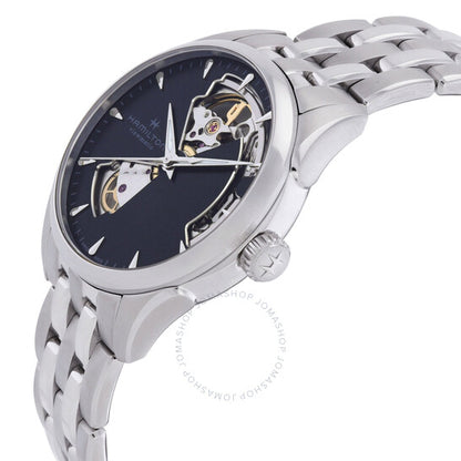 ساعة هاميلتون جازماستر أوتوماتيكية للسيدات بمينا أسود